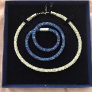 Swarovski necklace and wrap bracelet